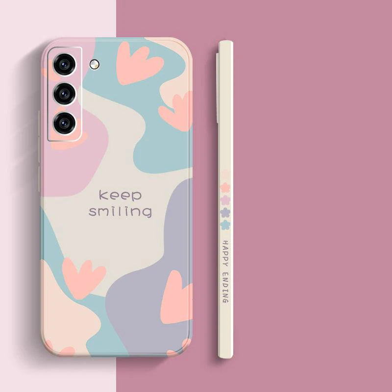 Cartoon Blumenhülle für Galaxy S & A-Serie