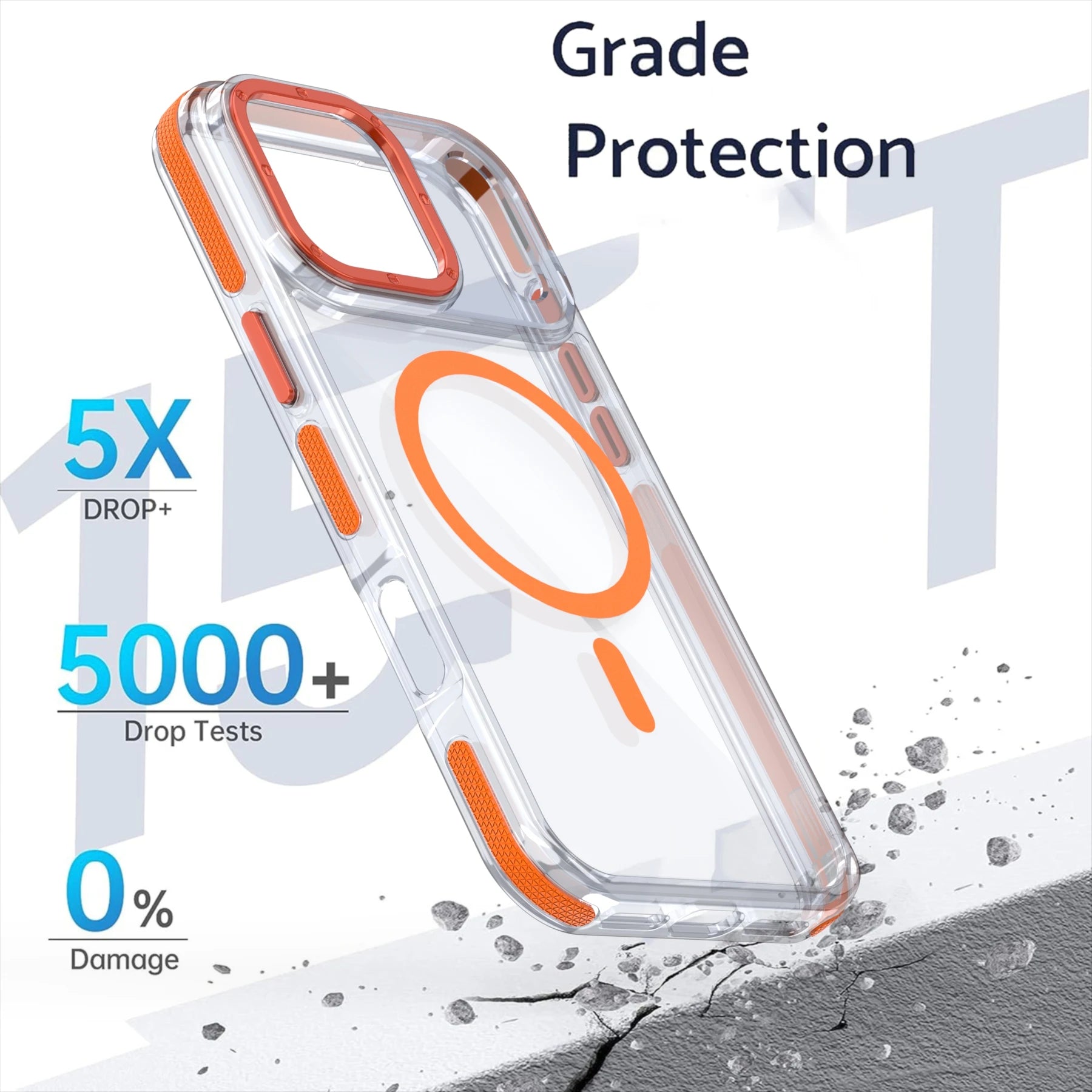 Luxuriöse magnetische Magsafe Clear-Hülle für iPhone