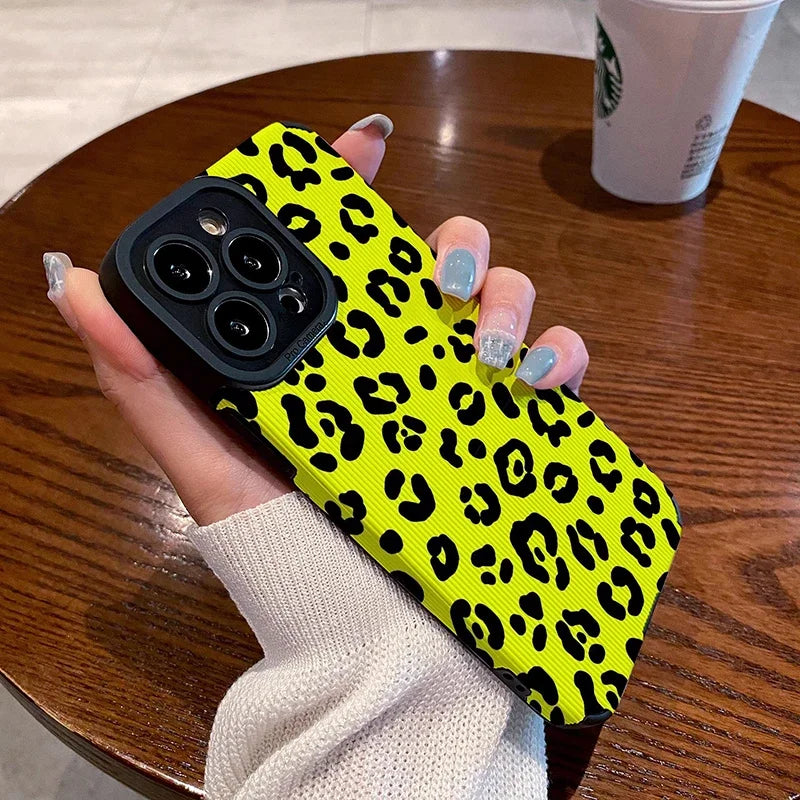 Green leopard print case for Samsung Galaxy