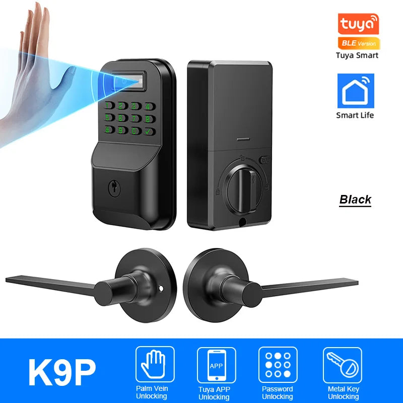 CDOK K9 Smart Türschloss mit Fingerabdruck & App