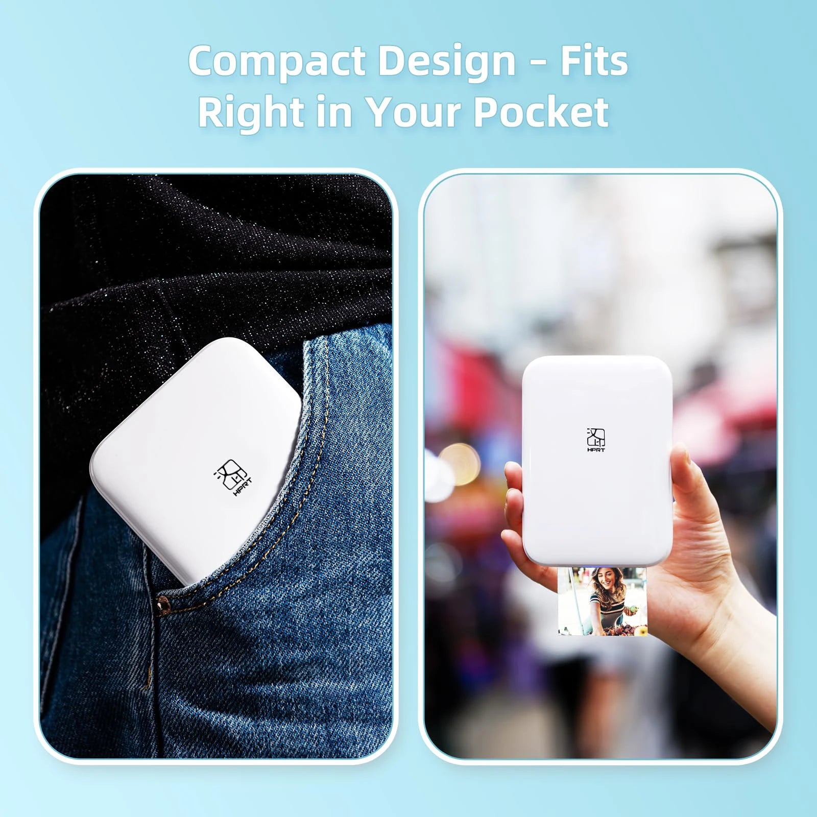 HPRT MT53 Mobiler Fotodrucker 2x3 Zoll Bluetooth