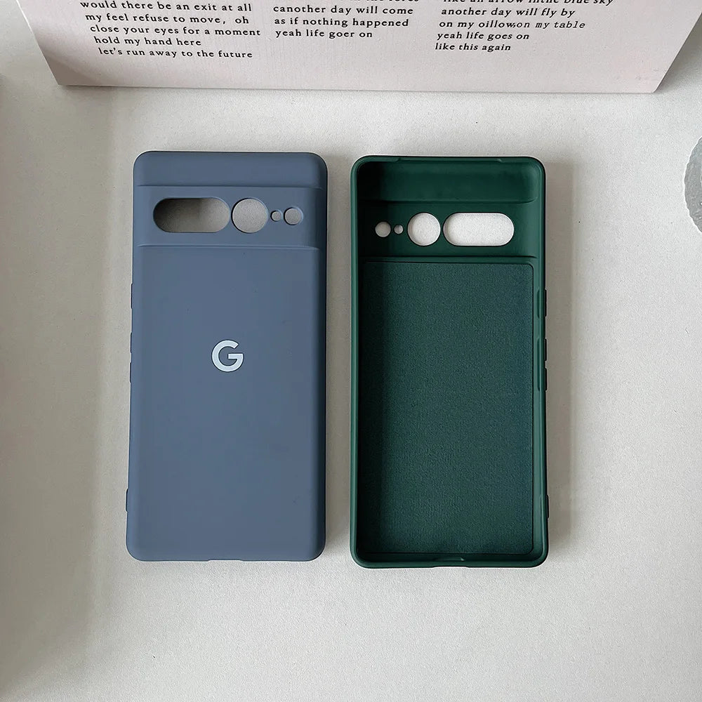 Für Google Pixel 8 8Pro 8a 7 7Pro 7a 6 Fall Seidige Silikon Soft-Touch Zurück Abdeckung Für Pixel 9 pro XL Stoßfest Schutzhülle Coque