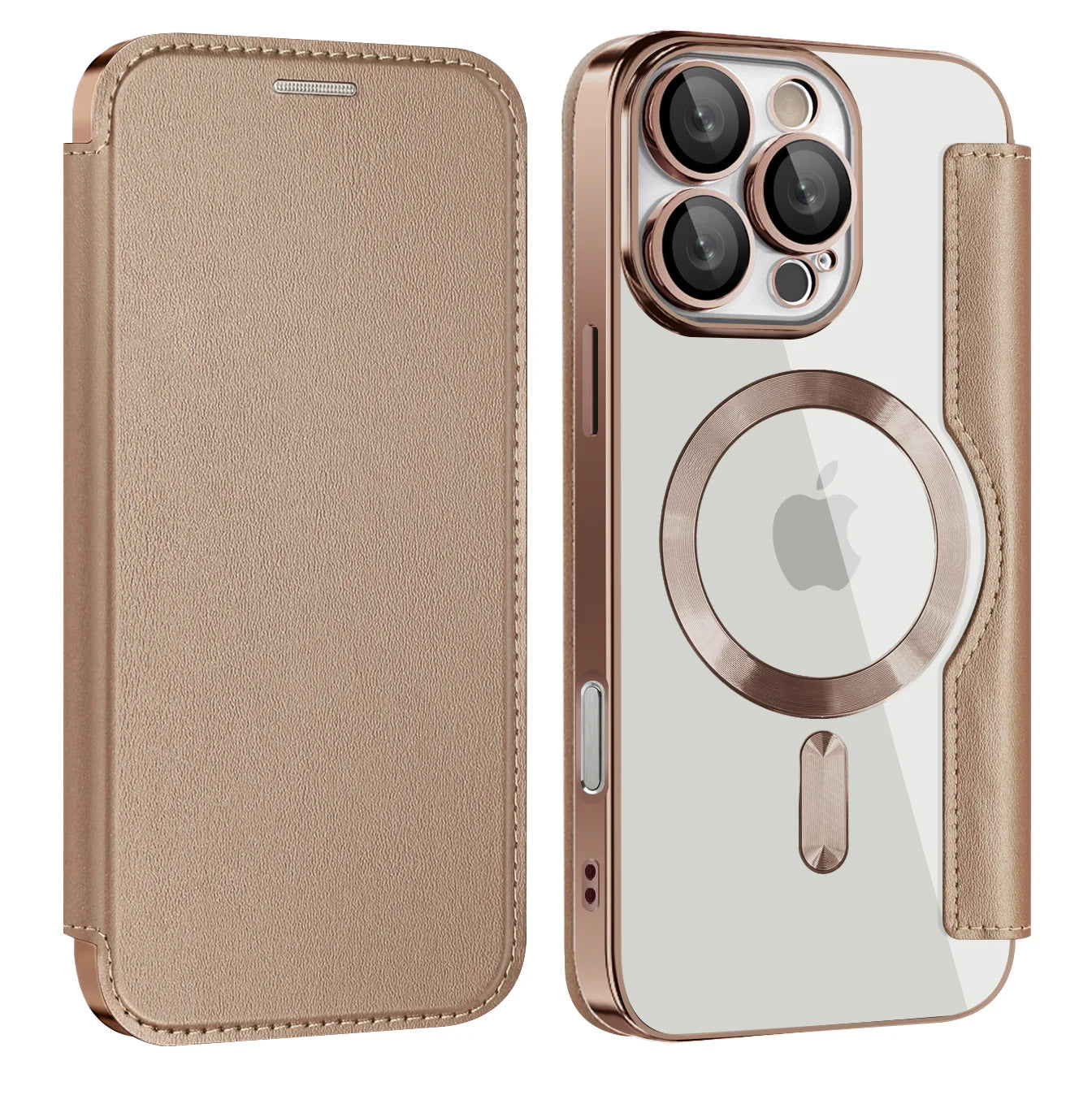 Magnetisches Leder Flip Case für iPhone 17 Pro Max