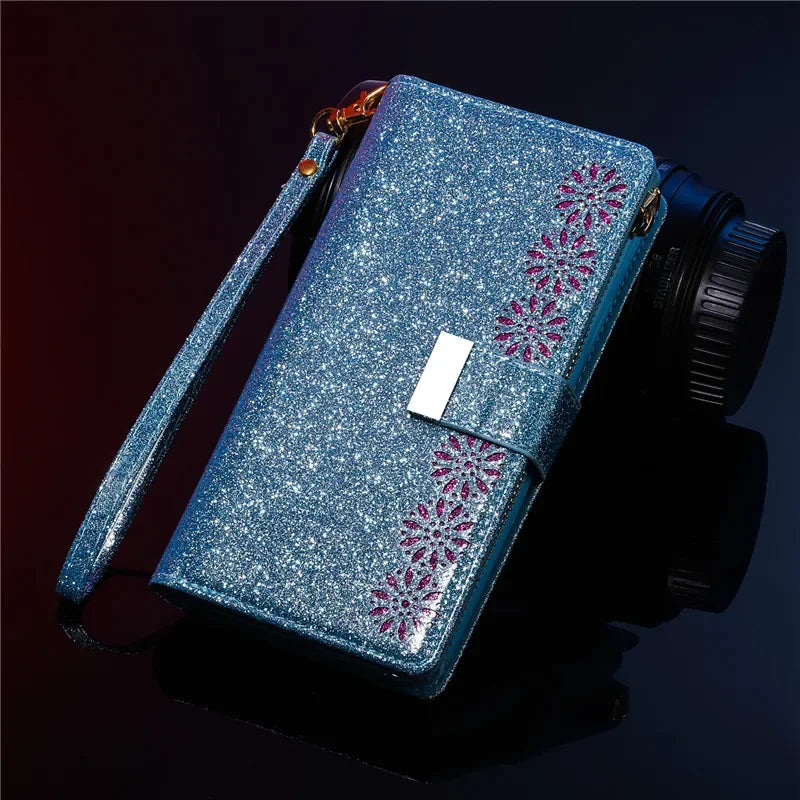 Zipper Leder Flip Brieftasche Hülle für iPhone 17