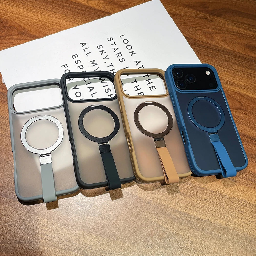 Für iPhone 17 – Magnetische Hülle mit Metallhalter