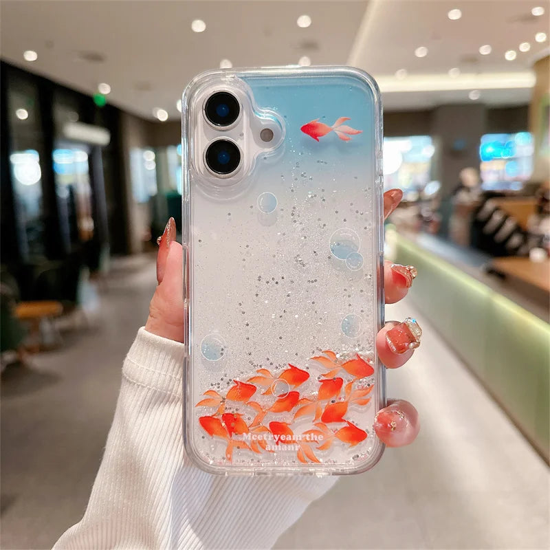 Goldfisch Quicksand Hülle für iPhone 17 Pro Max