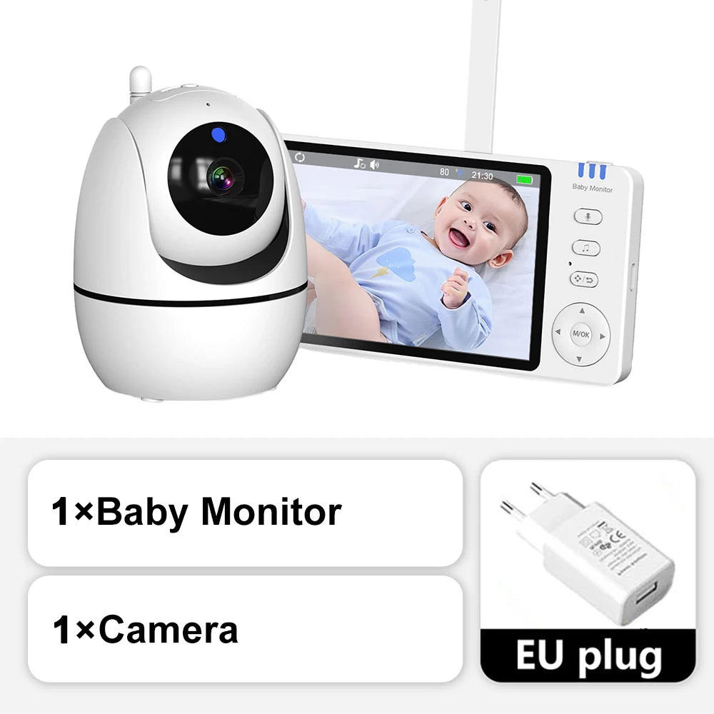 5-inch Baby Monitor PTZ Camera with Temperature & Songs
