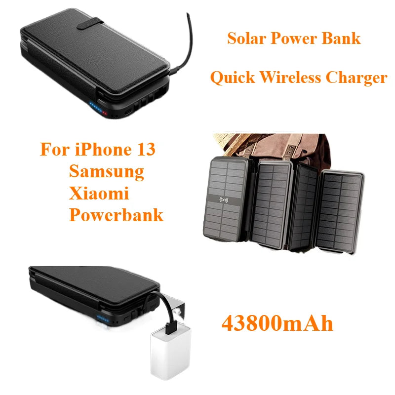 20W Solar Power Bank 43800mAh
