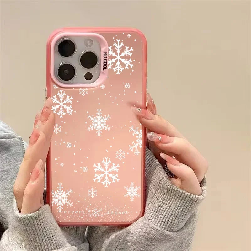 Handyhülle für Samsung S25 Weihnachtsbaum Schneeflocke