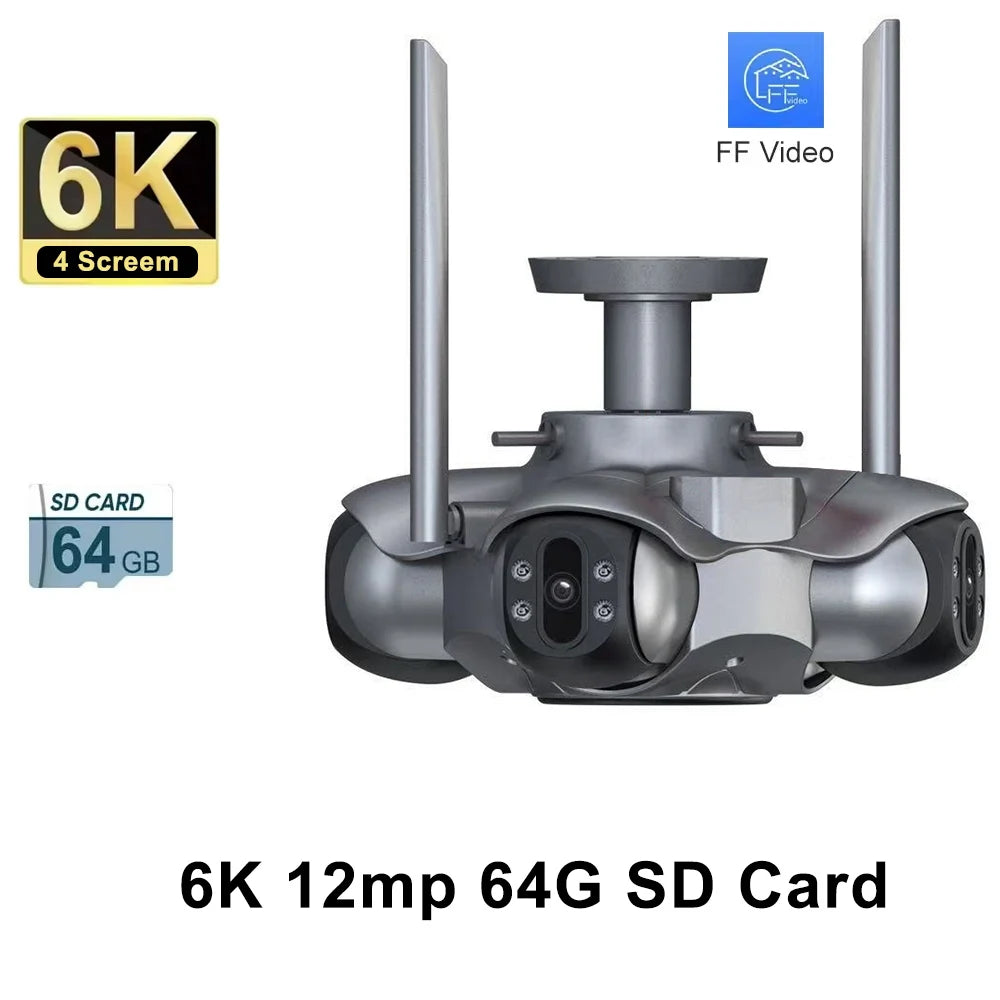 10K 20MP WLAN PTZ Kamera Outdoor Vierfach-Ansicht