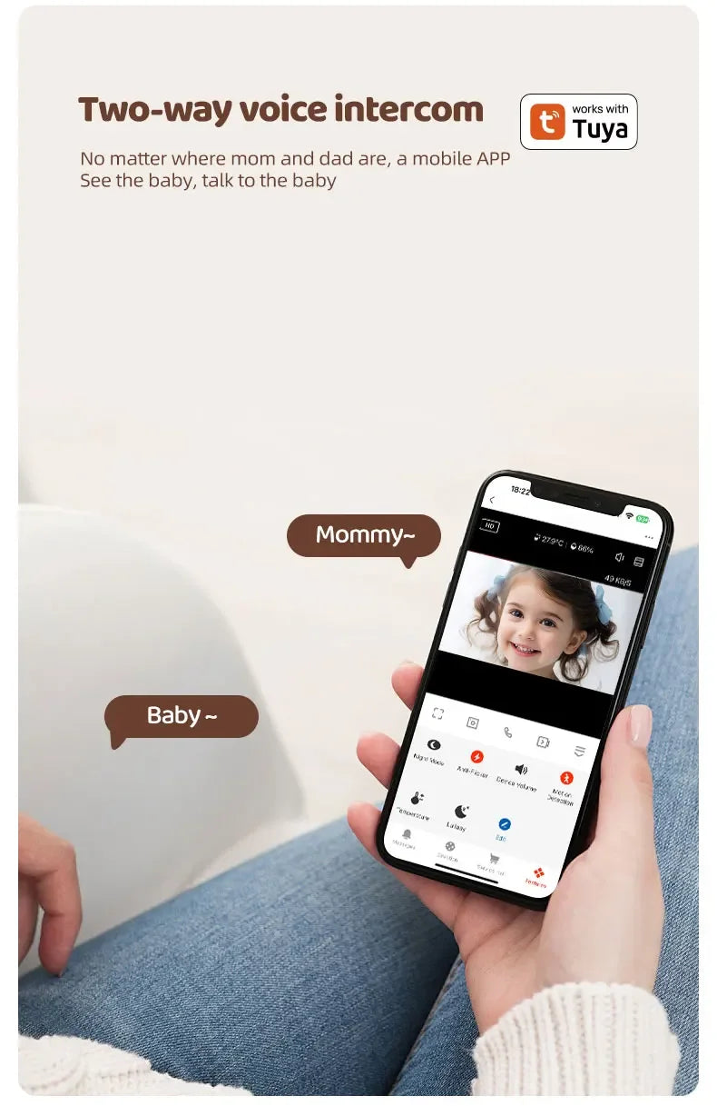 C11 Smart Baby Monitor HD Camera with Music Function