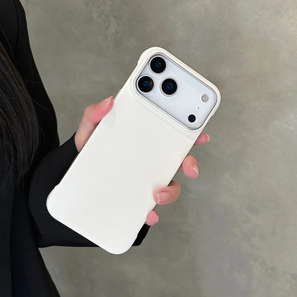 Frameless PU leather case for iPhone 17 series