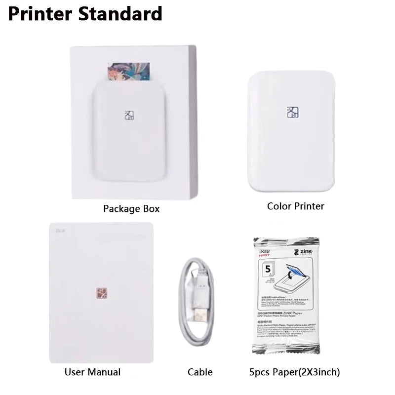 HPRT MT53 Mobiler Fotodrucker 2x3 Zoll Bluetooth