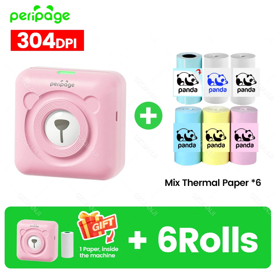 PeriPage A6 Mini Fotodrucker 304 DPI Bluetooth Tragbar