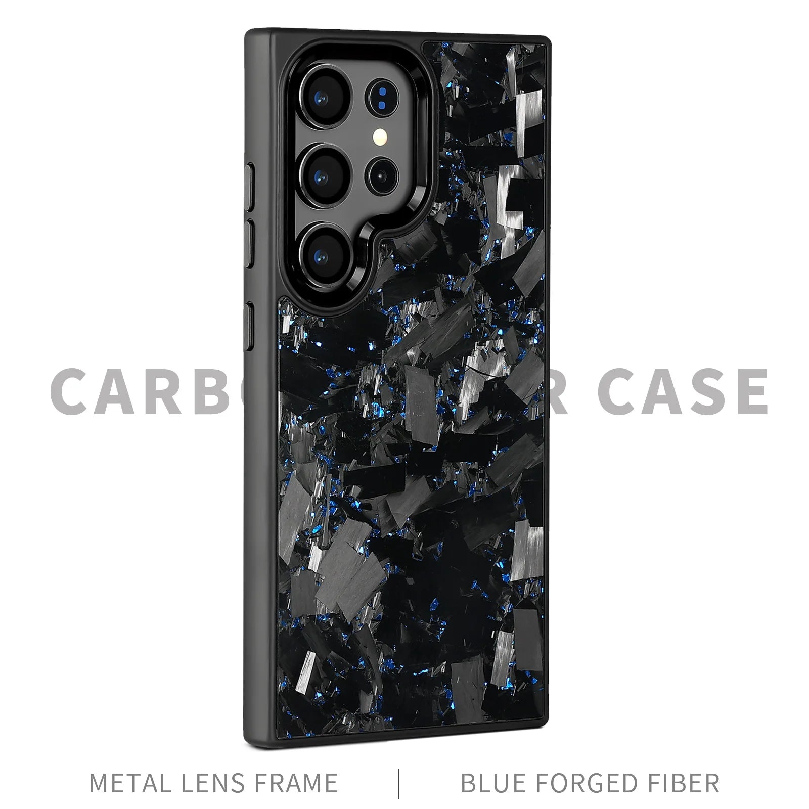 Glänzende Kohlefaser Hülle für Galaxy S25 Ultra