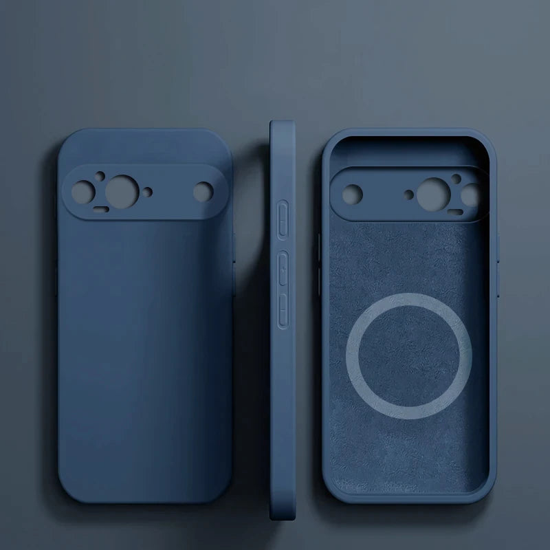 Luxus Flüssig-Silikon Magnethülle Pixel