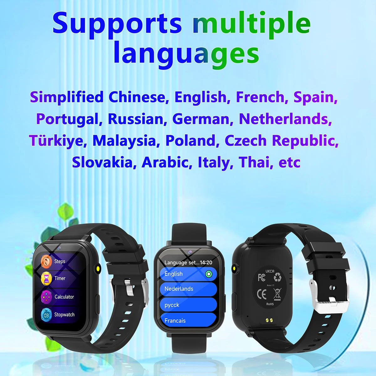 Kinder Smartwatch 18 Spiele Kamera Wasserdicht Geschenk