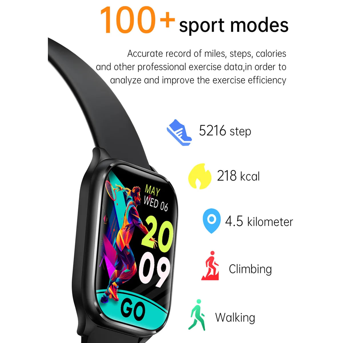 Moderne Smartwatch 2025 mit AI Anruf & Fitness Tracker