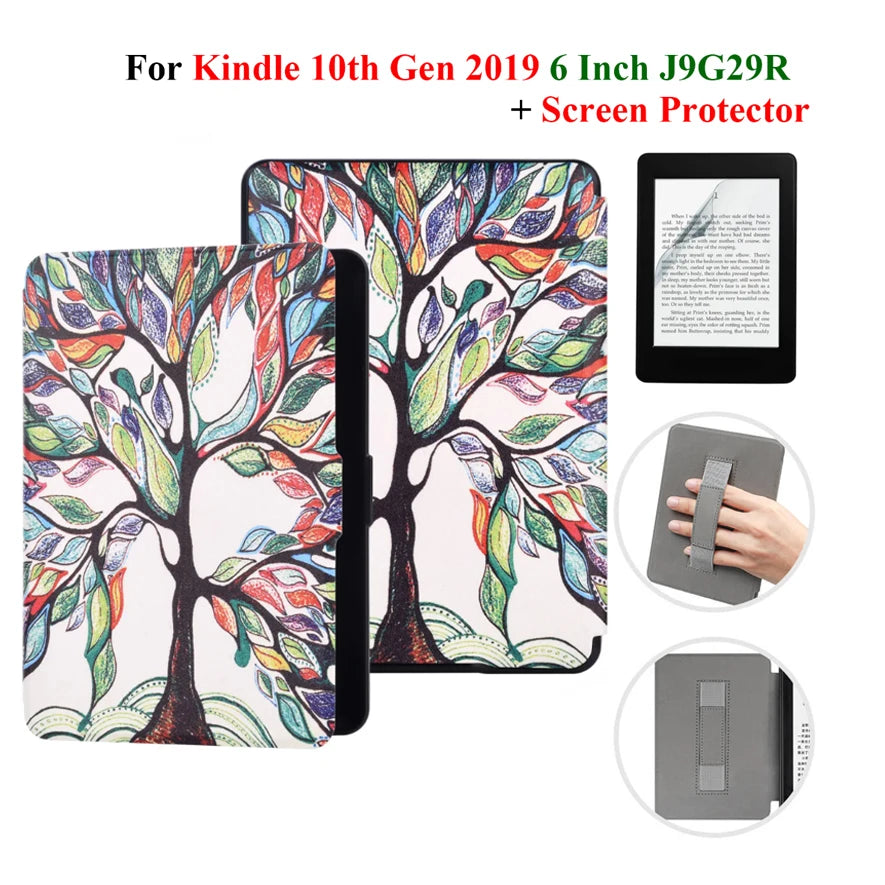 Hülle + Folie für Kindle 10. Gen 6 Zoll