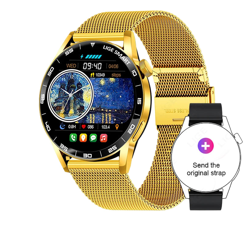 Full Touch Smartwatch mit AI Sprachassistent & Bluetooth