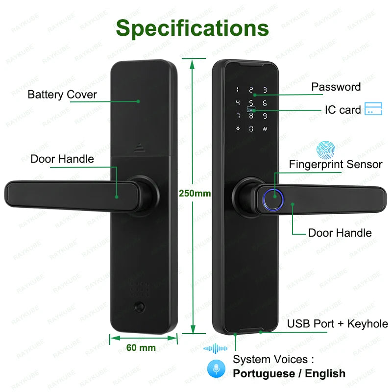 K7 Pro+ Fingerabdruck Smart Türschloss