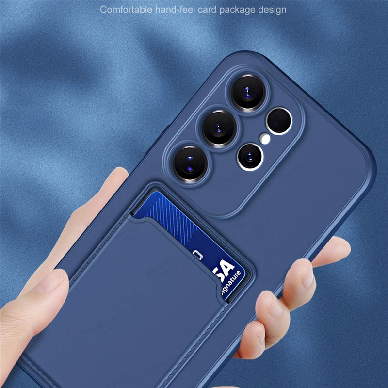 Silikonhülle mit Kartenfach Samsung