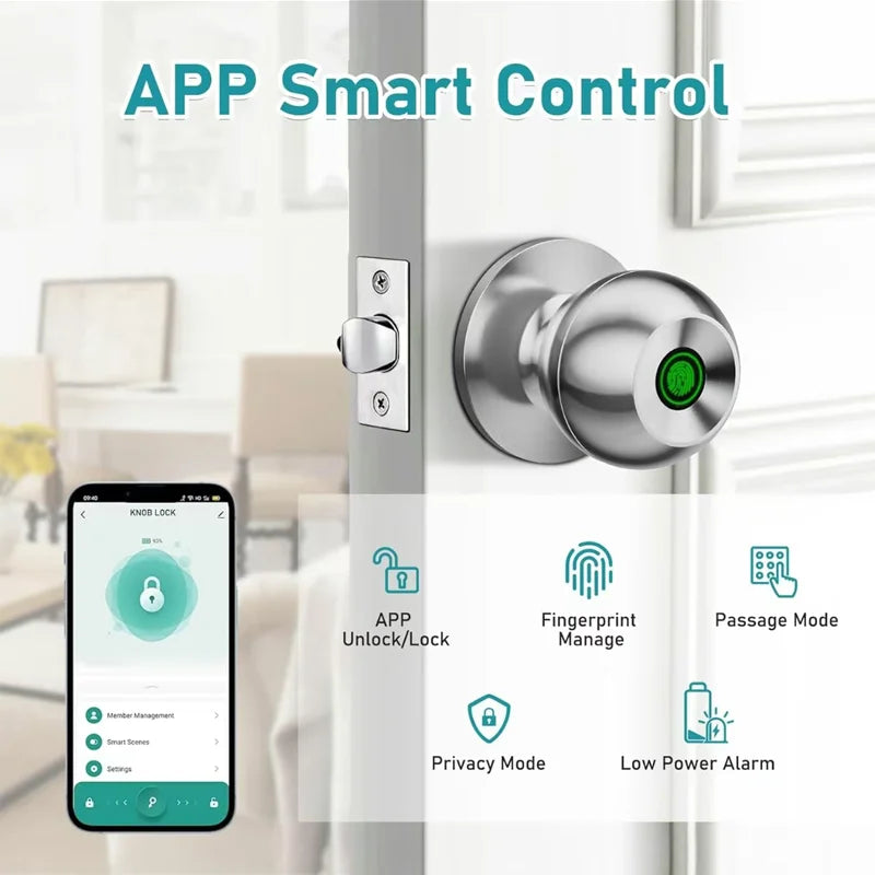 Smartes Türschloss mit Fingerabdruck & Tuya App