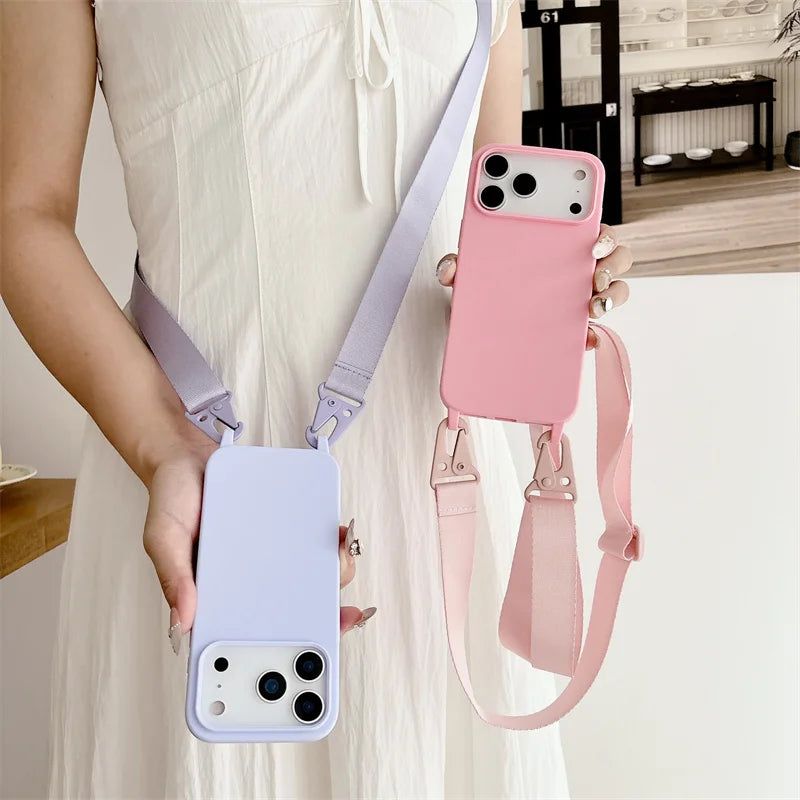 Crossbody Silikonhülle Candy Farben iPhone 17