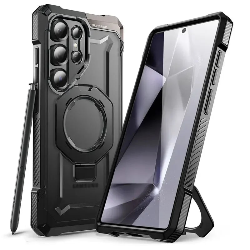 Robuste Magnet-Hülle mit Ständer für Galaxy S25 Ultra
