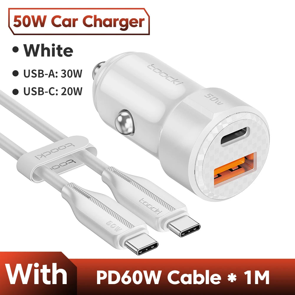 50W QC PD 3.0 Autoladegerät USB C