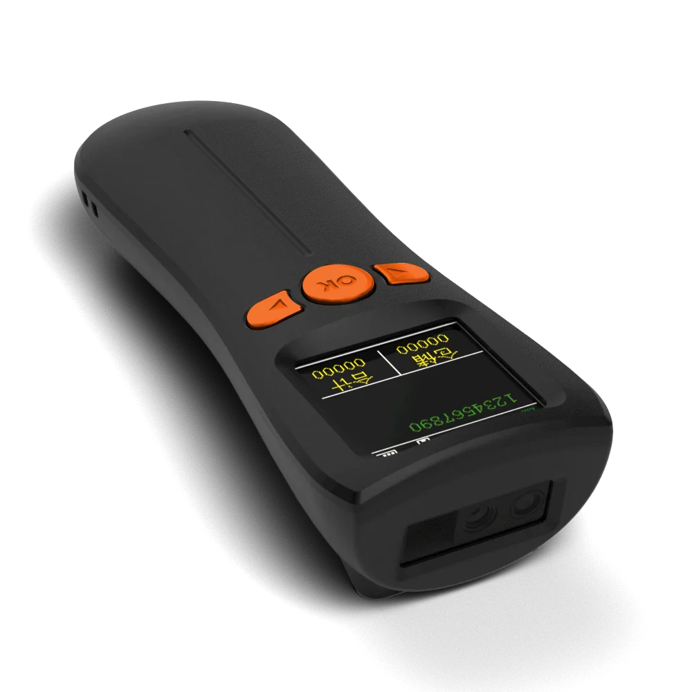 Tragbarer 2D Bluetooth Barcode-Scanner mit Display