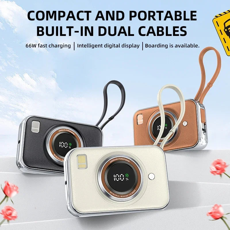 Mini power bank with cable & color choice