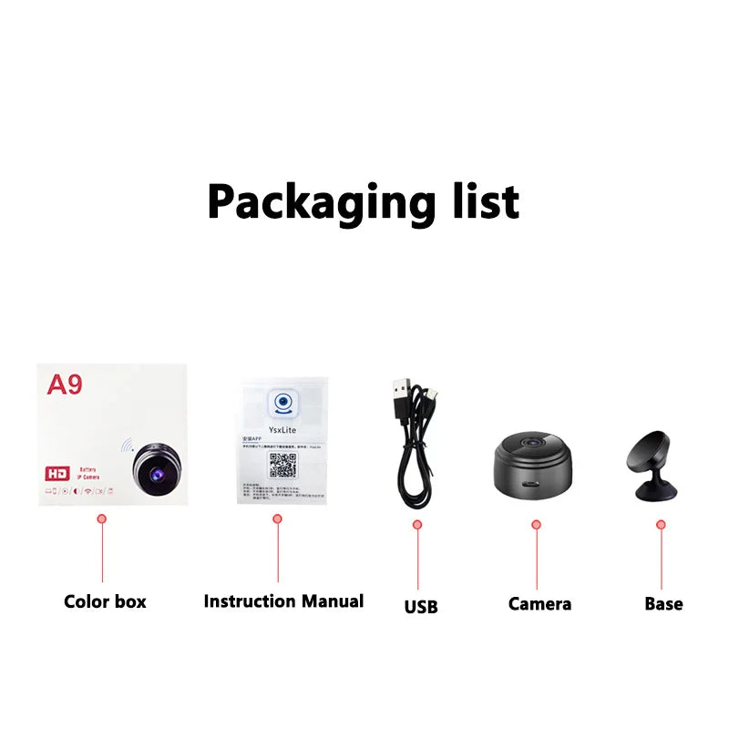 HD Mini WiFi Surveillance Camera 1080P Baby Monitor