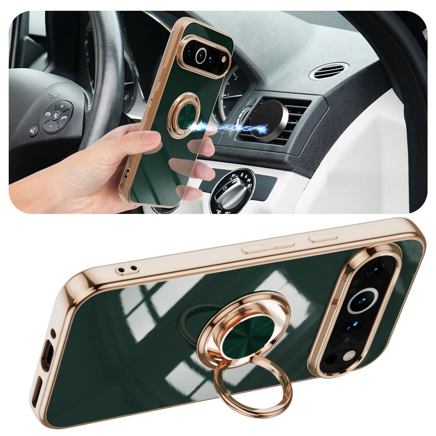 Pixel Hülle mit Ringhalter & Ständer