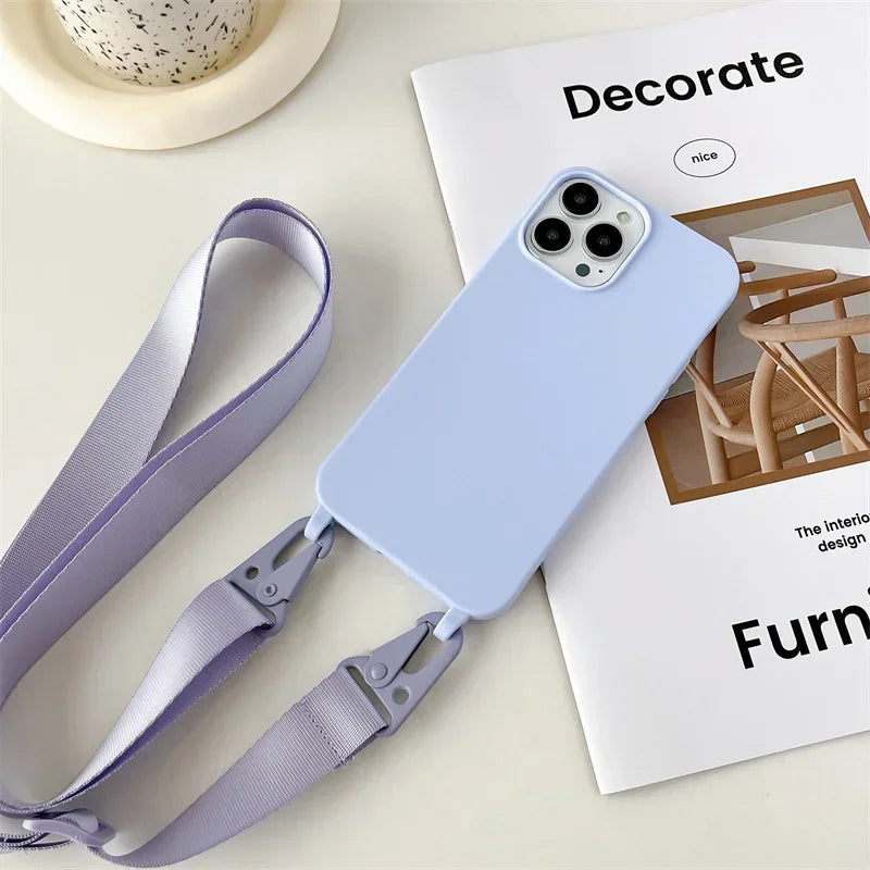 Crossbody Silikonhülle Candy Farben iPhone 17