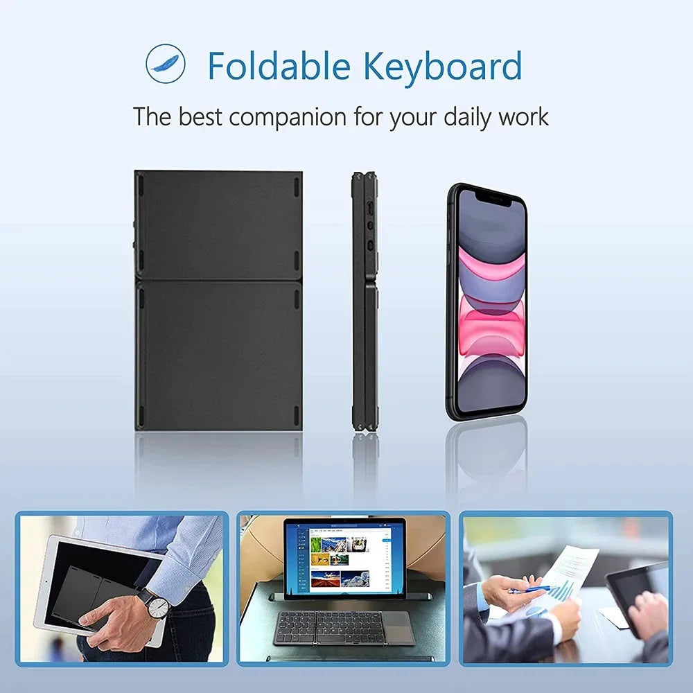 Faltbare Bluetooth Mini-Tastatur mit Touchpad