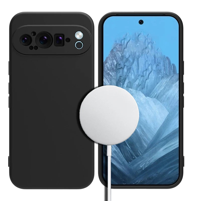 Luxus Flüssig-Silikon Magnethülle Pixel