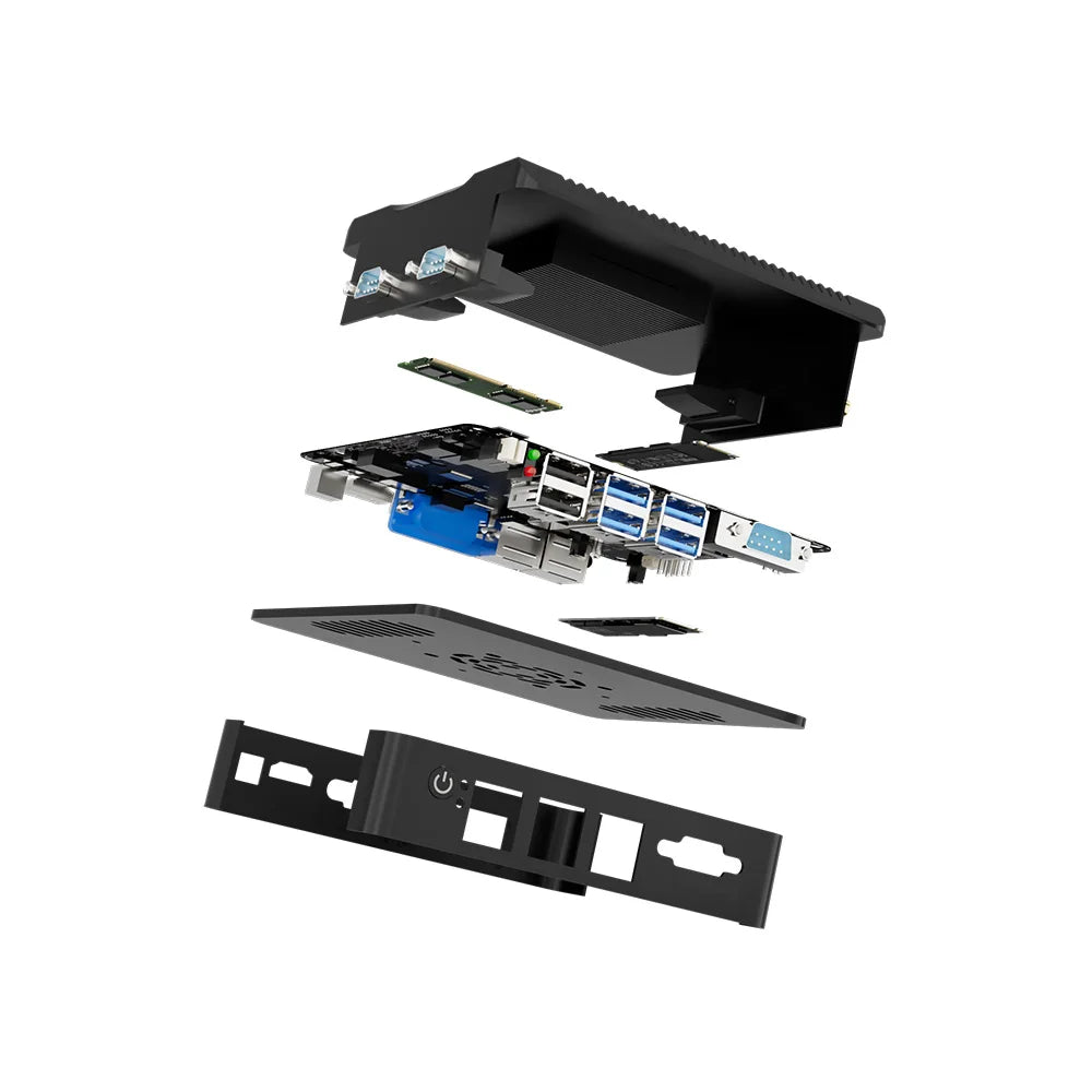 Industrie Mini PC N5095 lüfterlos Dual LAN COM