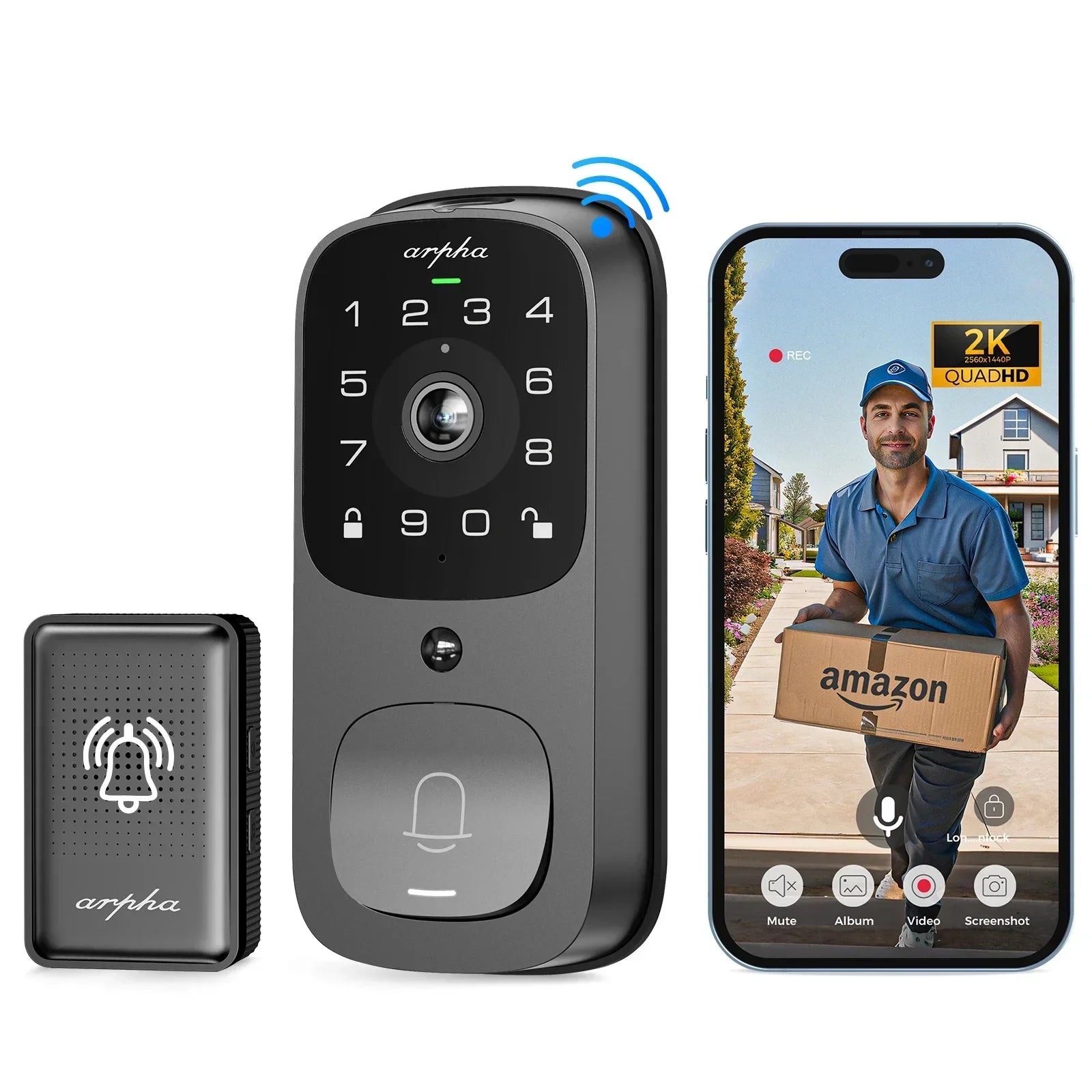 Smartes Türschloss mit Kamera & WLAN 10000mAh