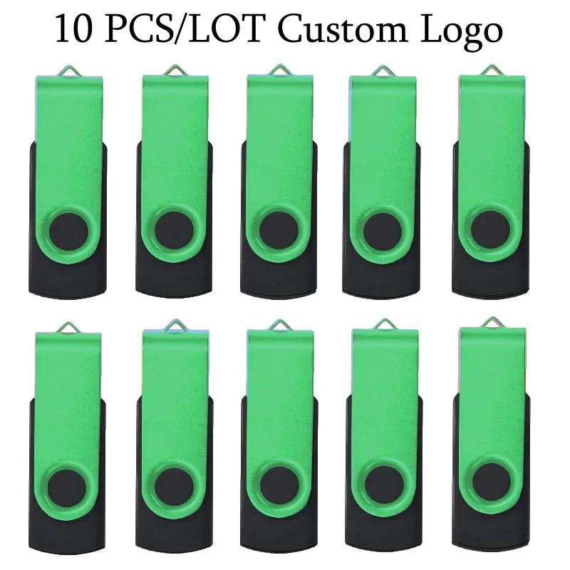 10 Stück USB 2.0 Stick 4–64GB mit Logo