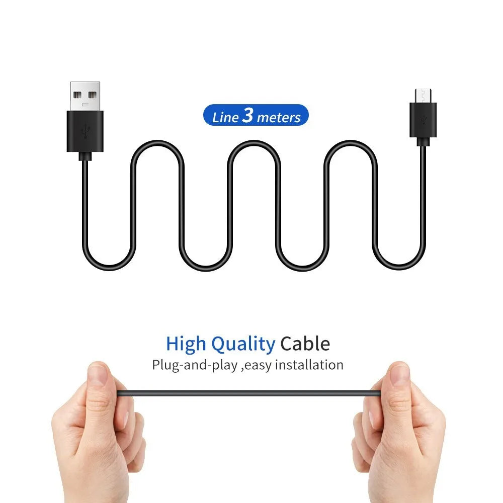 3m Micro-USB Kabel 2A Schnellladegerät