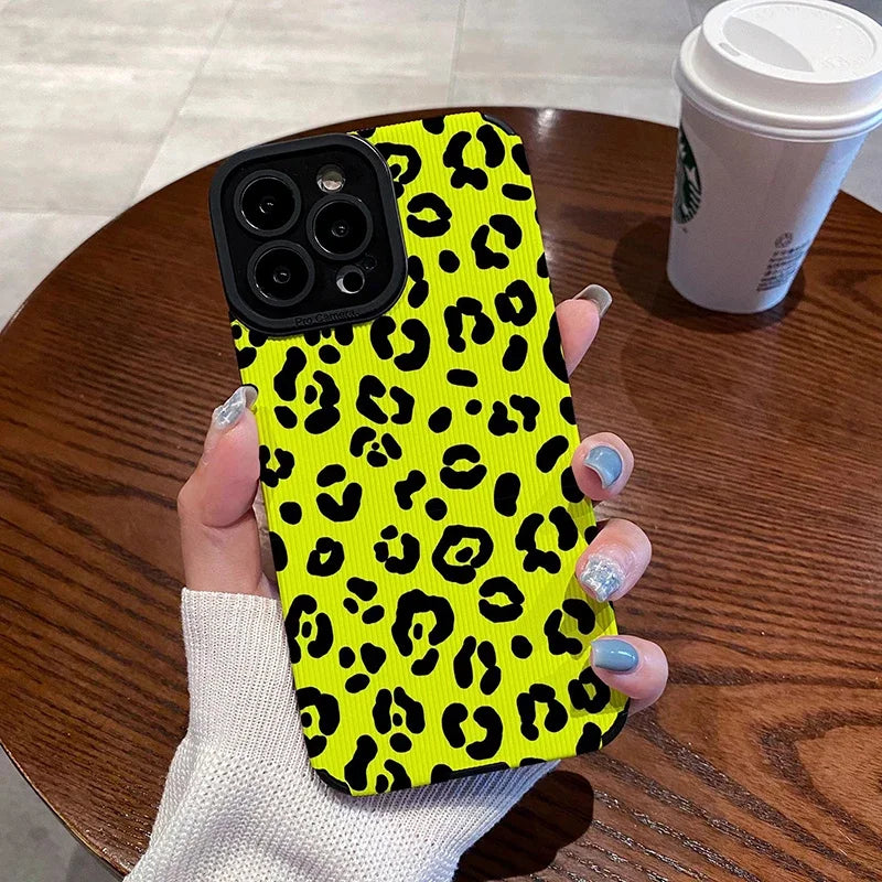 Green leopard print case for Samsung Galaxy