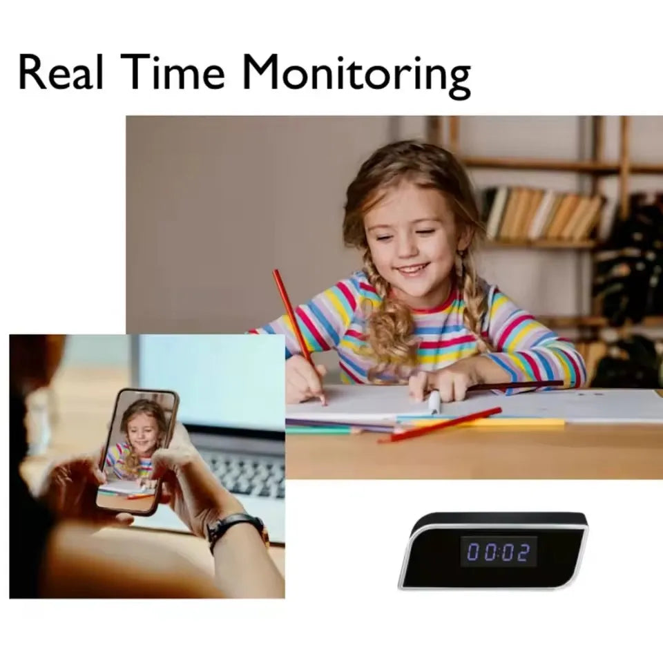 4K Mini Clock Camera with WiFi and Night Vision