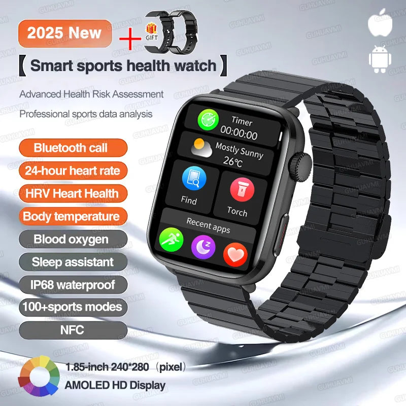Classic Smartwatch 2025 Men Women GPS NFC AMOLED