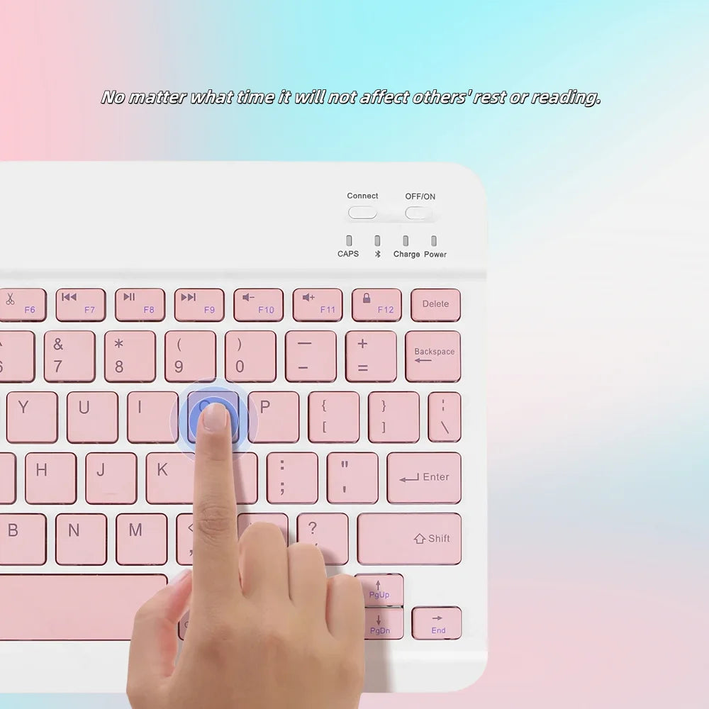 Pink Bluetooth Tastatur Maus iPad Case