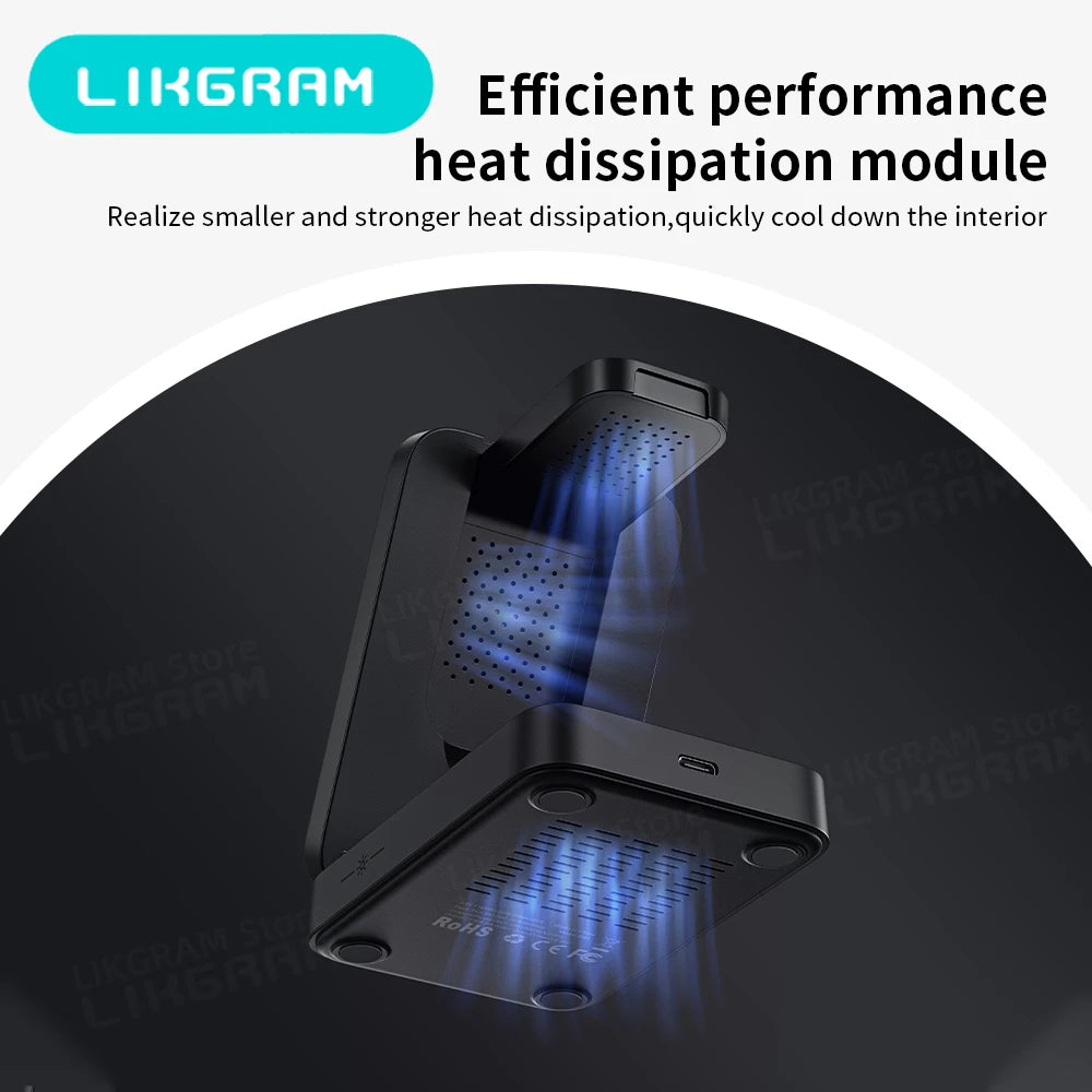 Magnetisches 3-in-1 Ladegerät mit Nachtlicht für iPhone