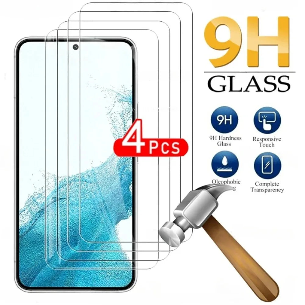 4er Full-Cover Panzerglas für Samsung Galaxy