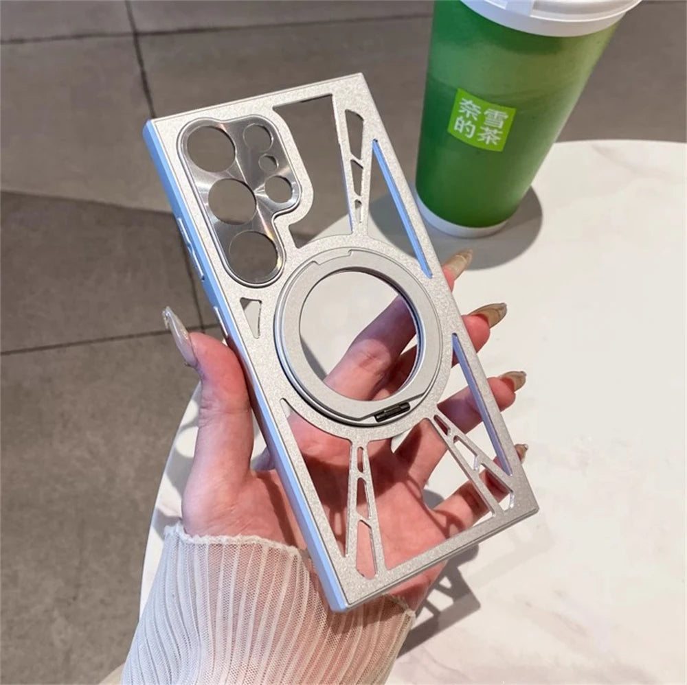 Magnetic case with ring holder for Galaxy S25 Ultra