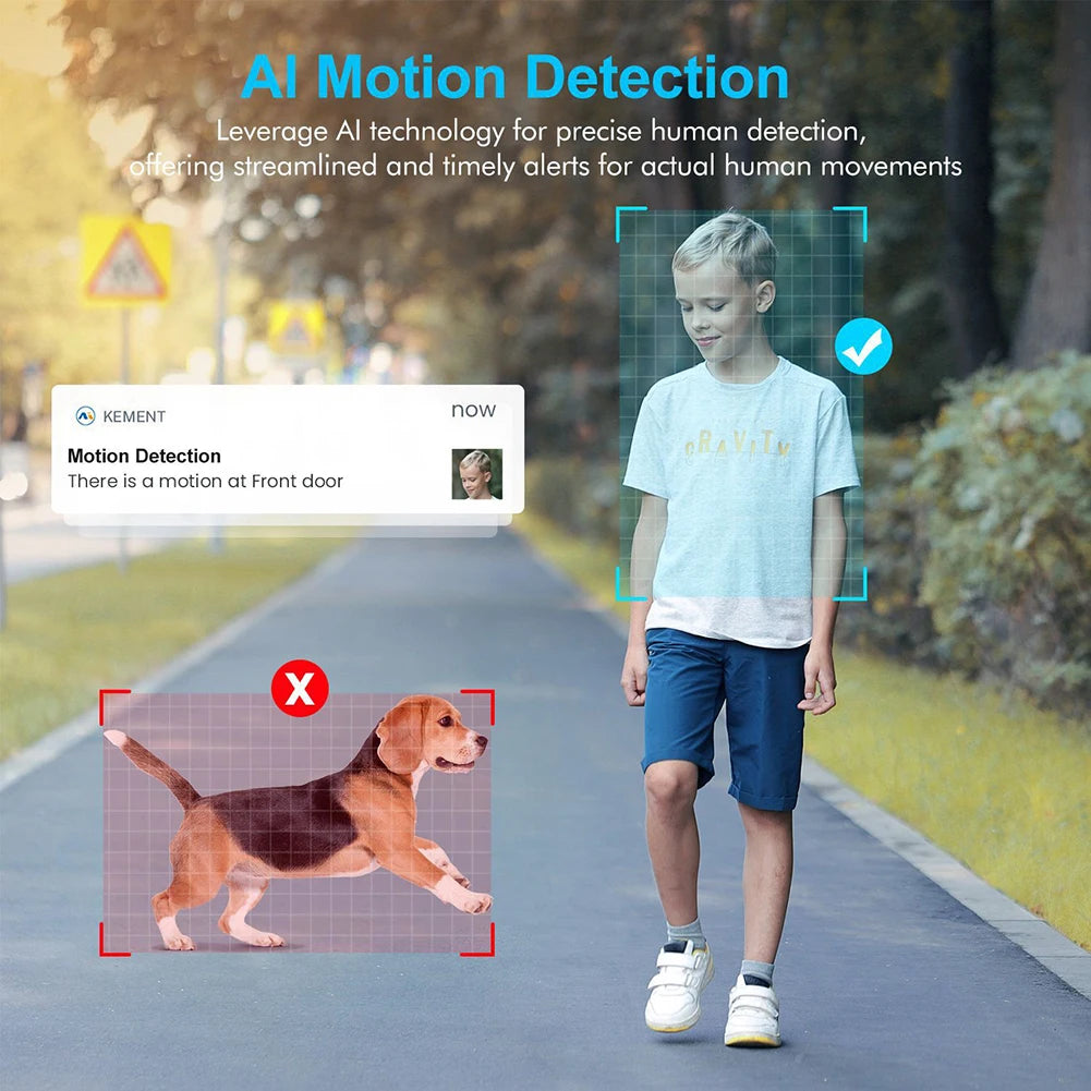 Solar WiFi Kamera 5MP Full-HD Outdoor mit KI-Erkennung