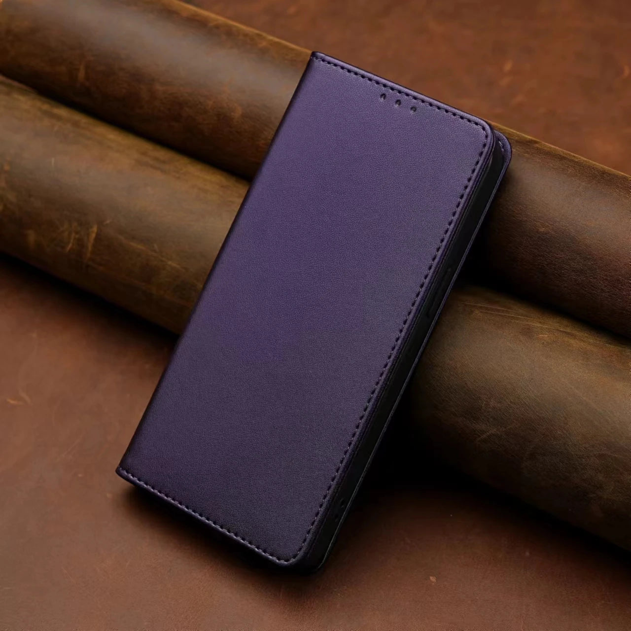 Étui en cuir de luxe avec fente pour carte Xiaomi